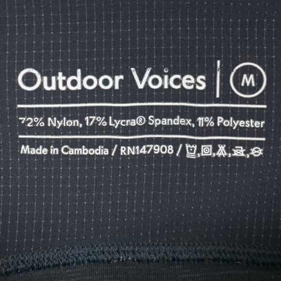 Outdoor Voices TechSweat Flex 7/8 Legging Black Gray Space Dye Print Size Medium - Picture 3 of 7